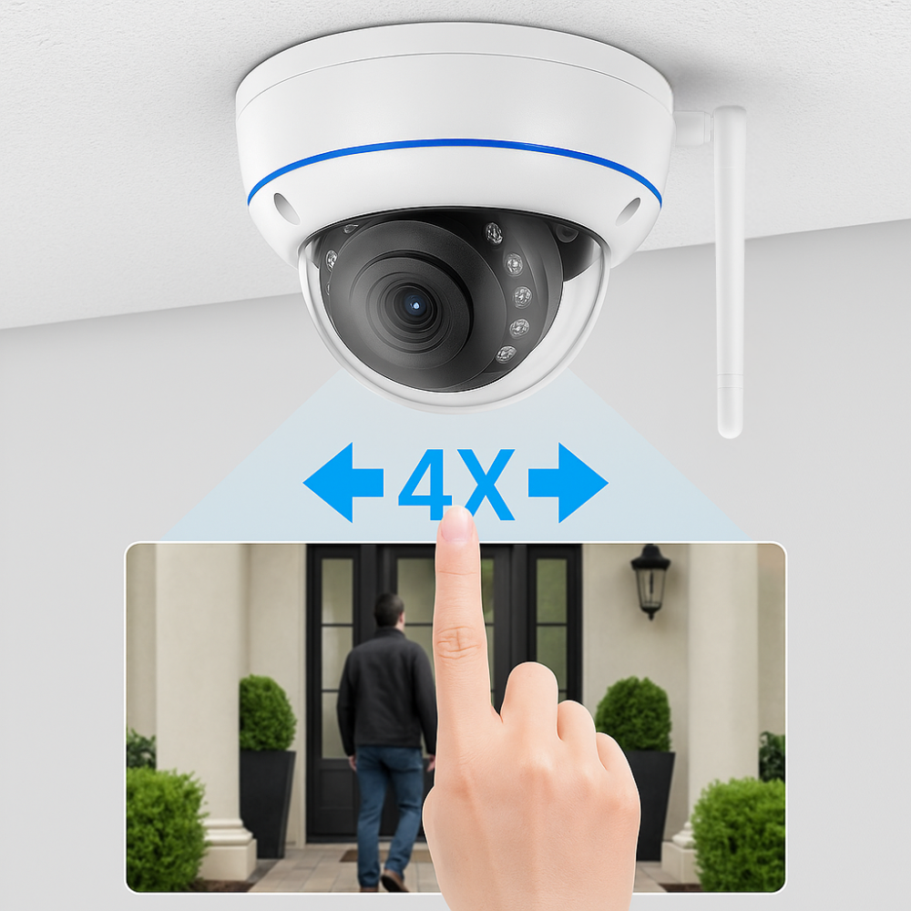 Caméra Dôme Extérieur UHD (5MP) Tuya | Vision Nocturne & Détection IA