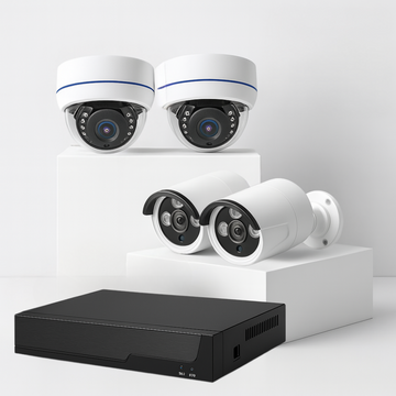 Kit de vidéosurveillance PoE 4K – NVR + caméras Bullet et Dôme