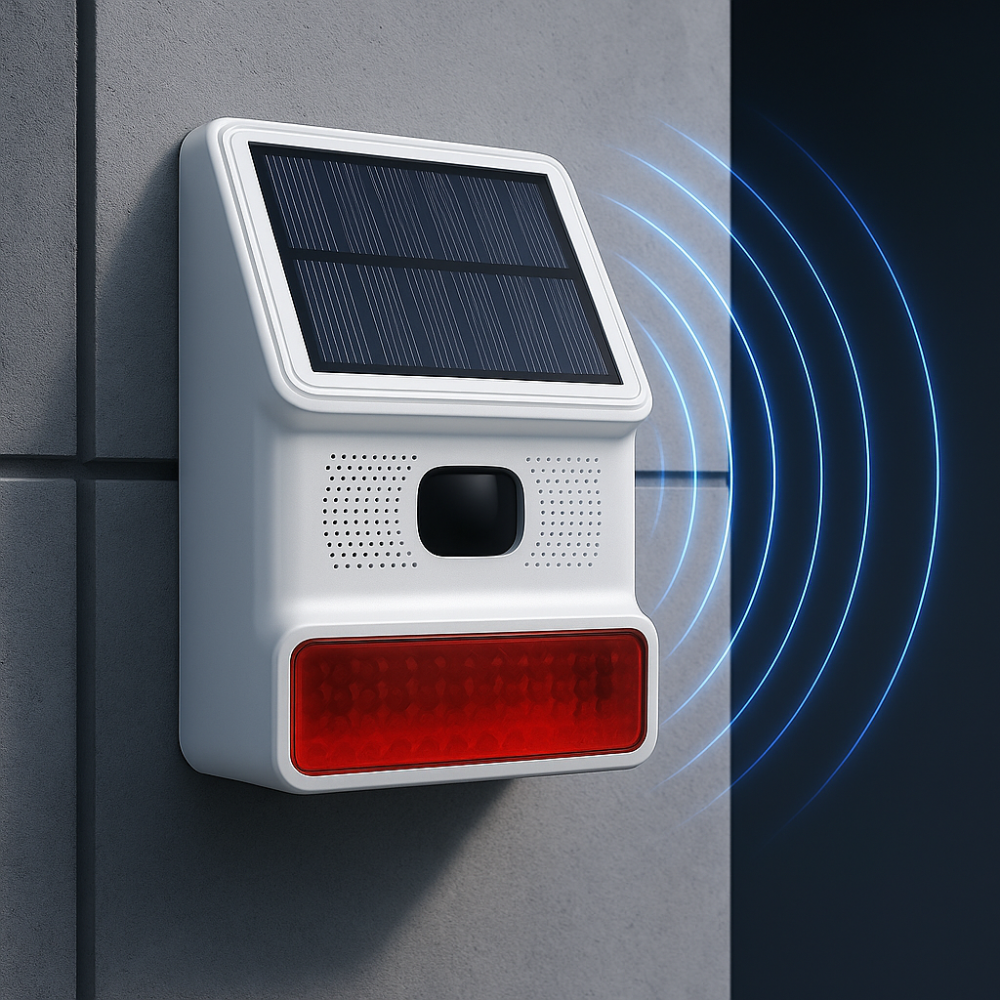 Alarme Extérieur Solaire WIFI 120db Tuya | Détecteur PIR, Étanche