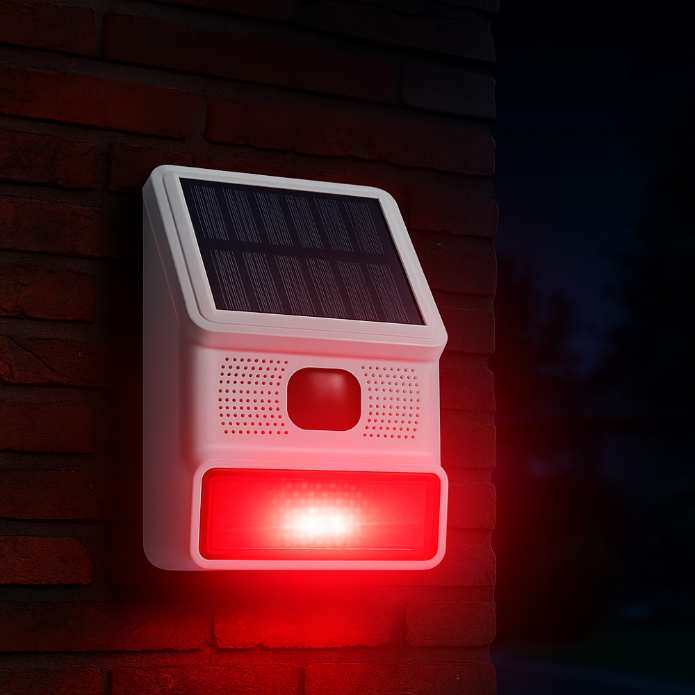 Alarme Extérieur Solaire WIFI 120db Tuya | Détecteur PIR, Étanche