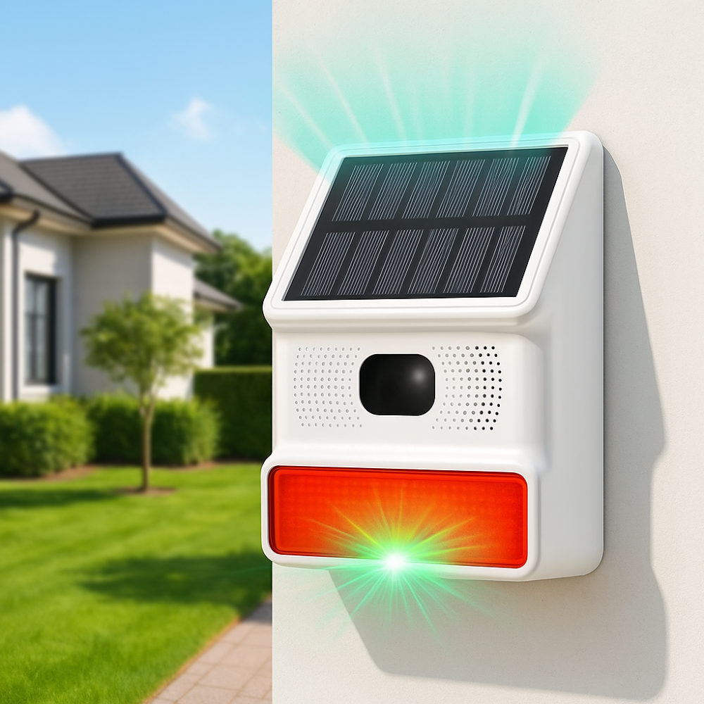 Alarme Extérieur Solaire WIFI 120db Tuya | Détecteur PIR, Étanche