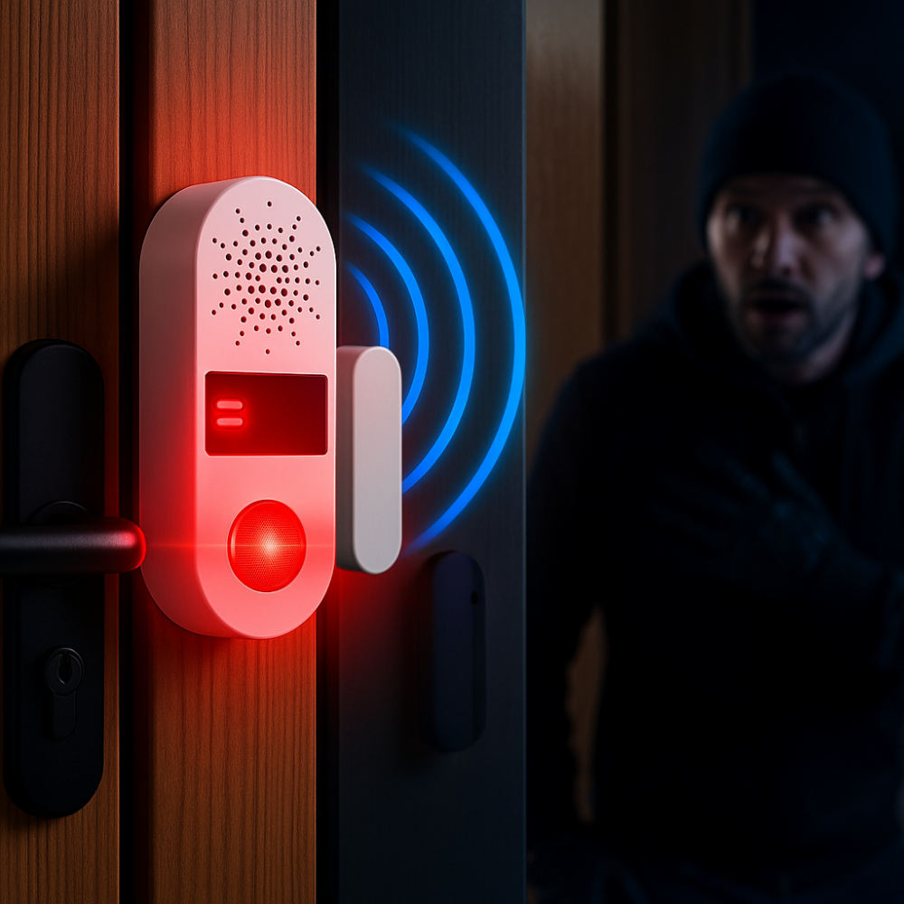 Détecteur d'Ouverture Porte & Fenêtre Connecté WIFI/Zigbee Tuya avec Alarme