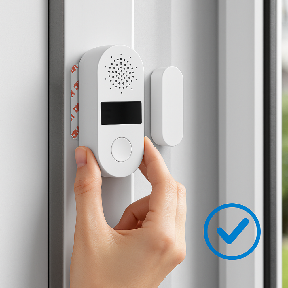 Détecteur d'Ouverture Porte & Fenêtre Connecté WIFI/Zigbee Tuya avec Alarme