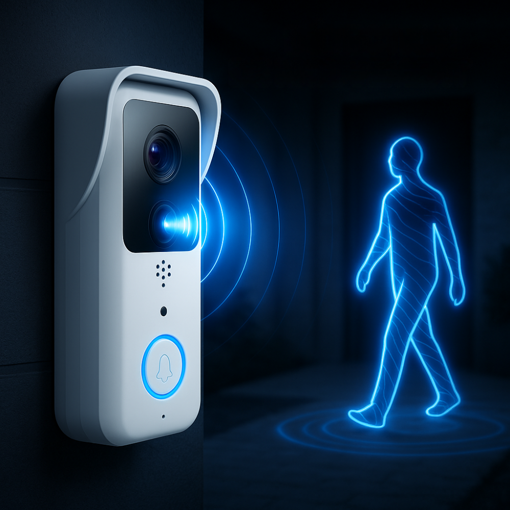 Sonnette vidéo sans fil 1080P Tuya – Visiophone WiFi connecté avec caméra Full HD