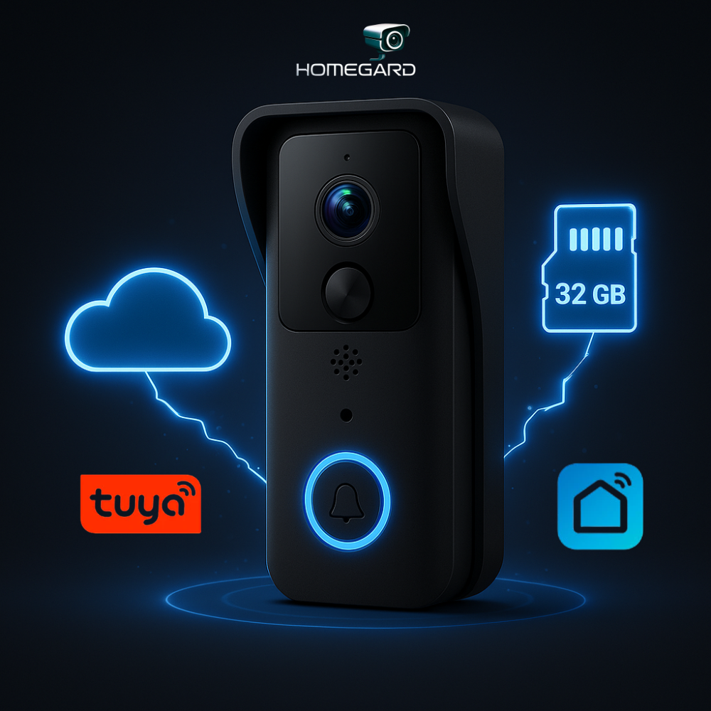 Sonnette vidéo sans fil 1080P Tuya – Visiophone WiFi connecté avec caméra Full HD