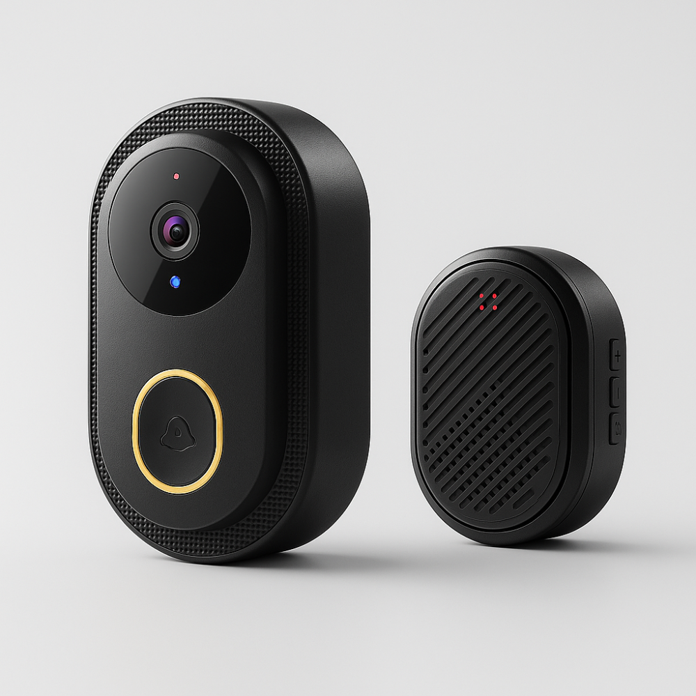 Sonnette Connecté Sans Fil WIFI Tuya  avec Caméra Full HD & Vision Nocturne