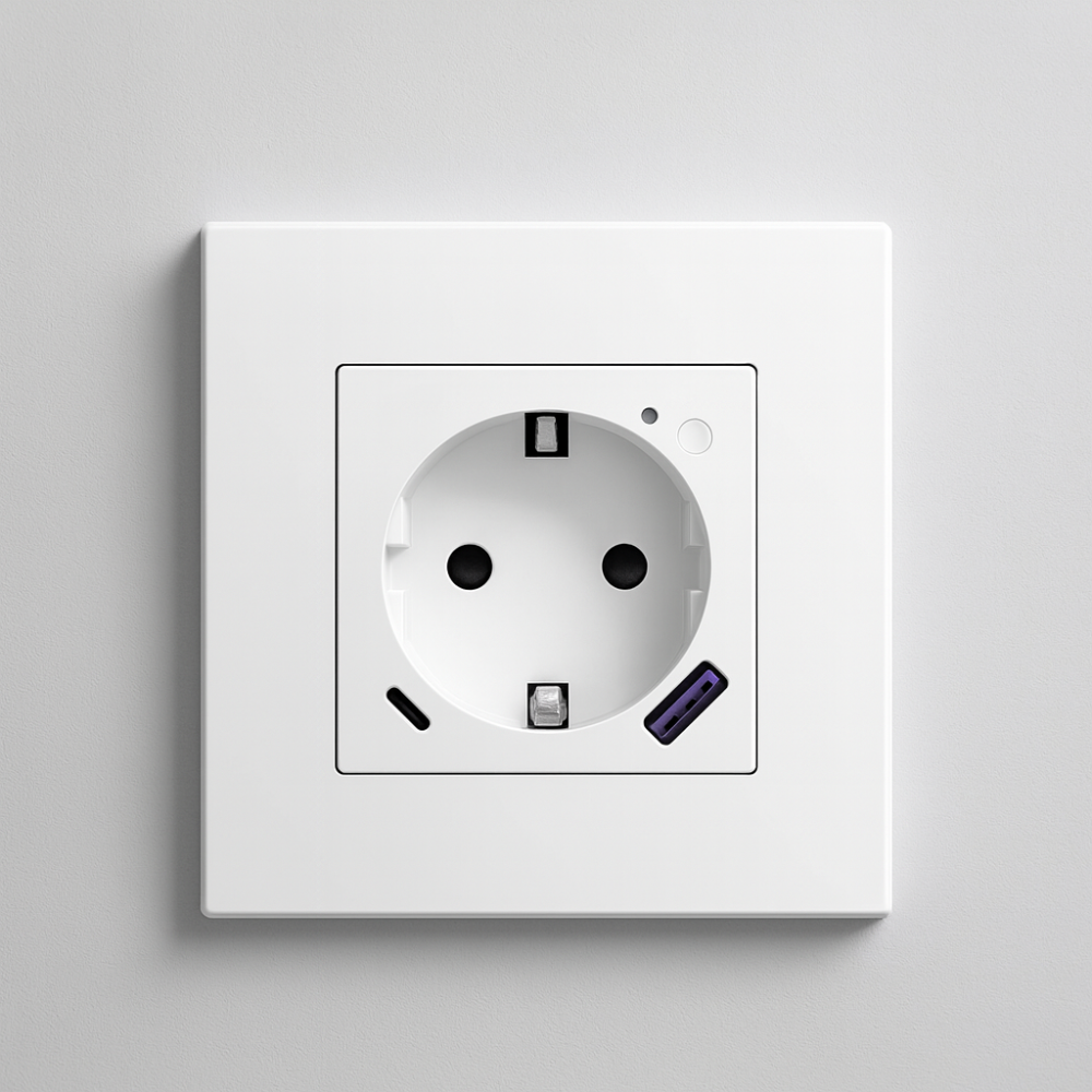 Prise Murale Connectée WiFi/Zigbee avec Port USB & USB-C | Tuya, Alexa & Google Home