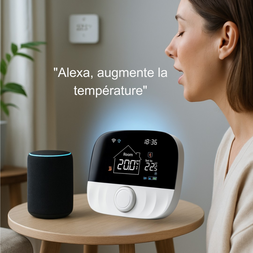 Thermostat Connecté Sans Fil - Contrôle Intelligent & Portable avec Récepteur RF 433 MHz