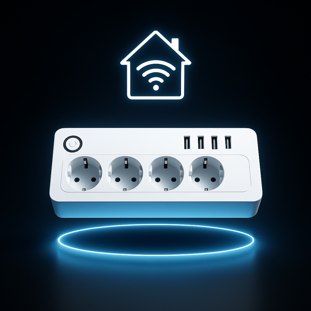 Multiprise Connectée WiFi – 2 ou 4 Prises + 4 Ports USB | Maison Intelligente