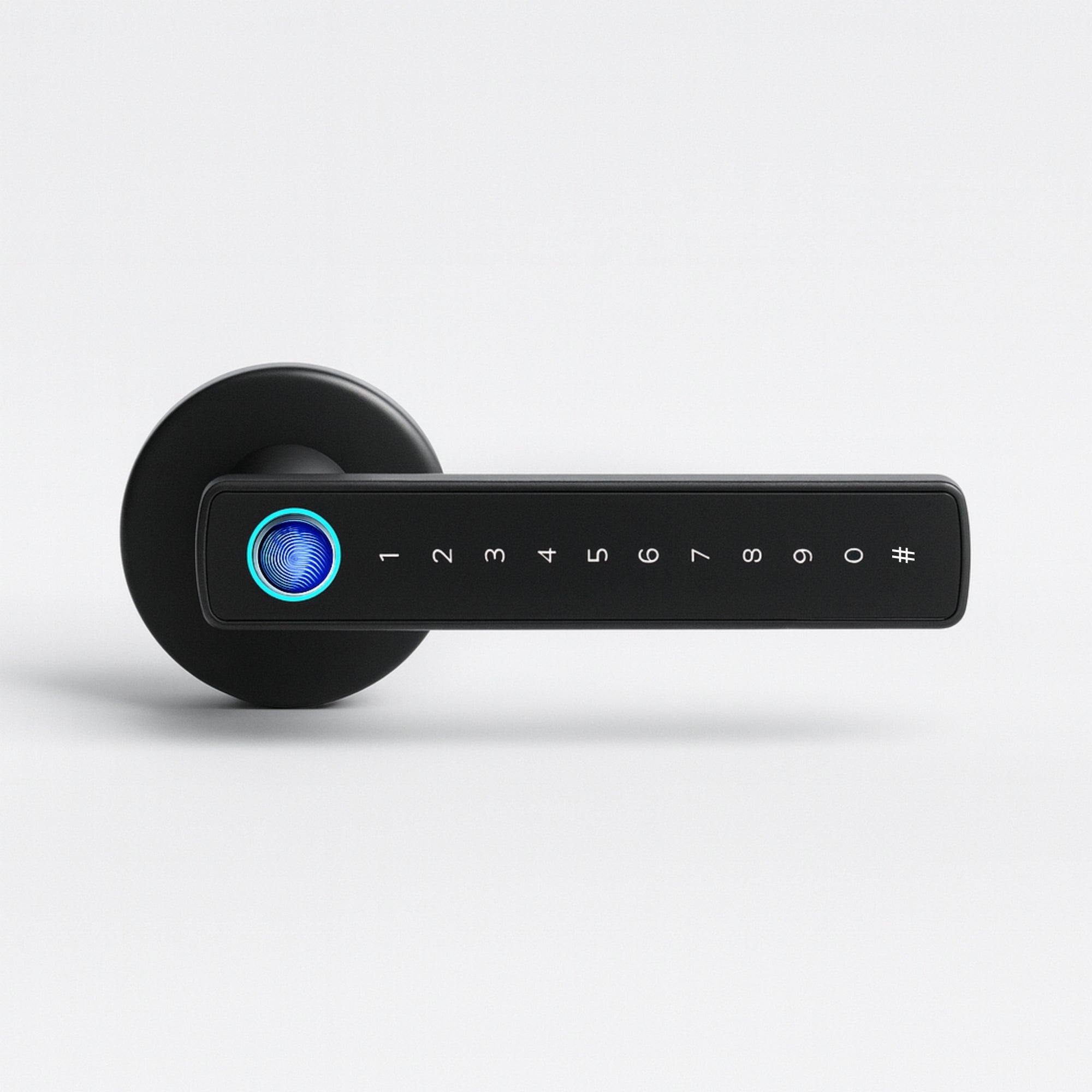 Serrure connectée biométrique 5 en 1 Tuya | Empreinte, Code, Carte RFID, Application & Clé