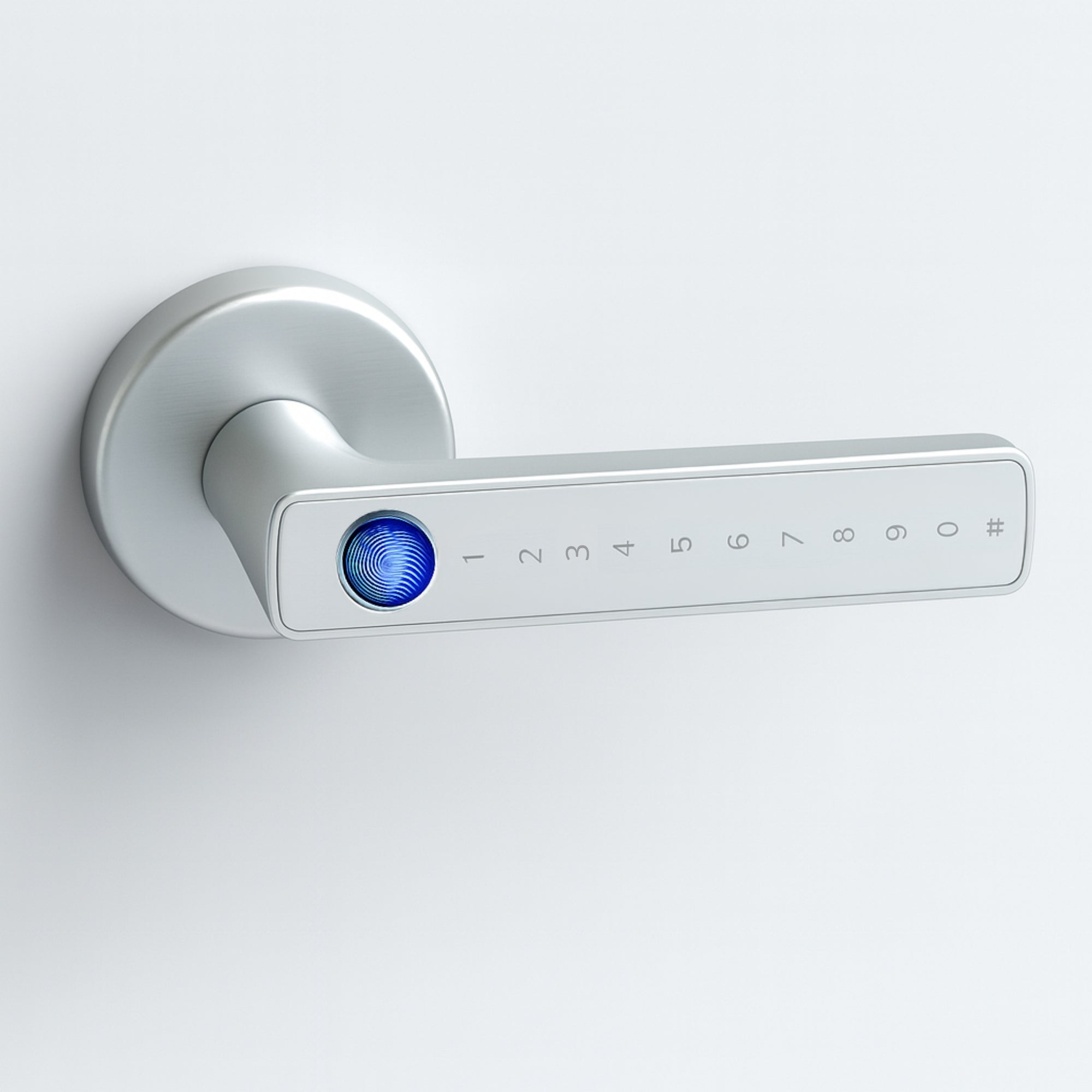 Serrure connectée biométrique 5 en 1 Tuya | Empreinte, Code, Carte RFID, Application & Clé