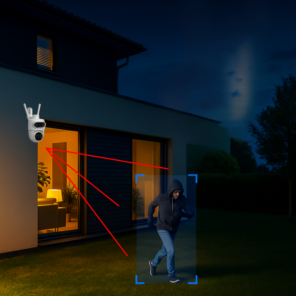 Caméra extérieur PTZ WiFi 4K Double Objectif (8MP) Tuya