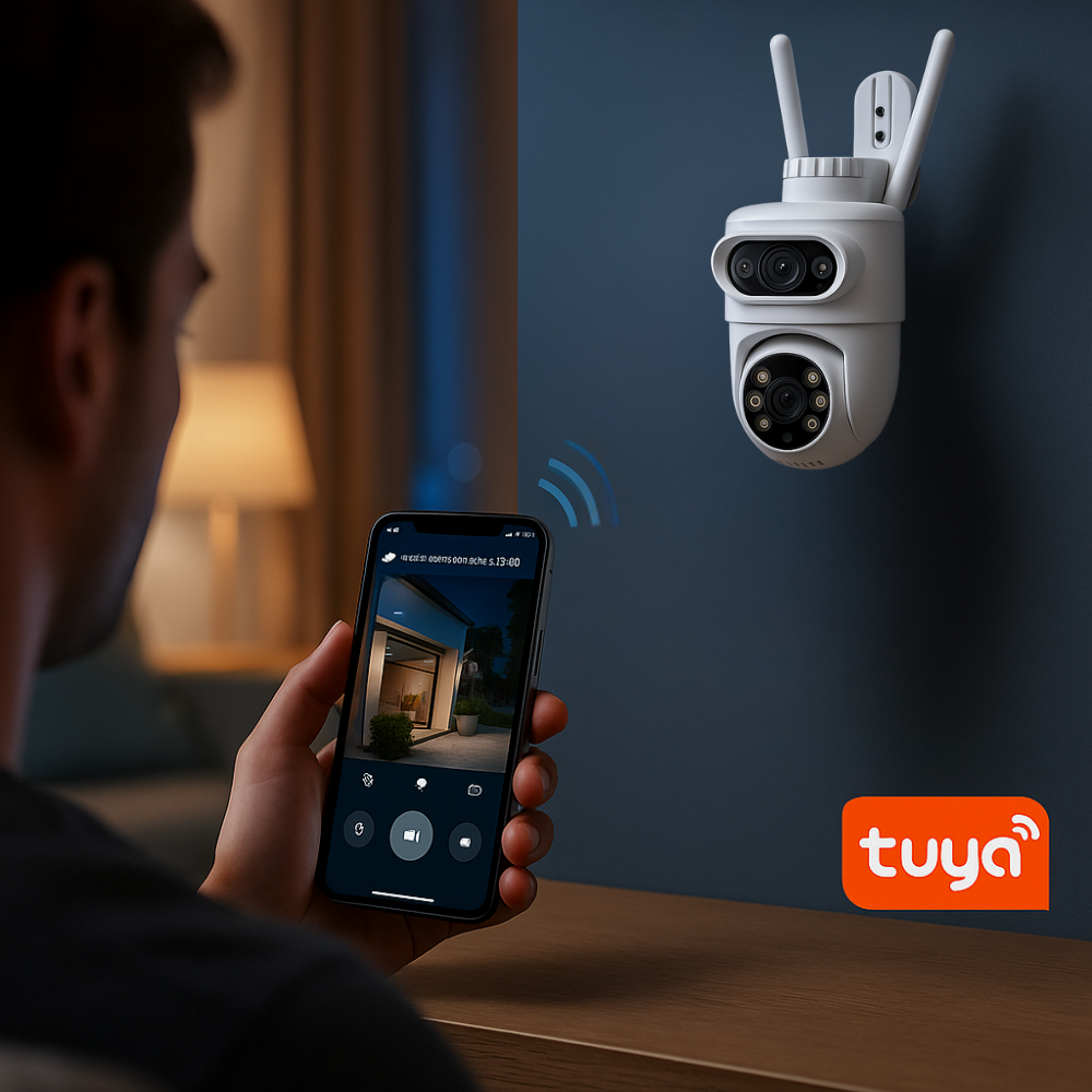 Caméra extérieur PTZ WiFi 4K Double Objectif (8MP) Tuya