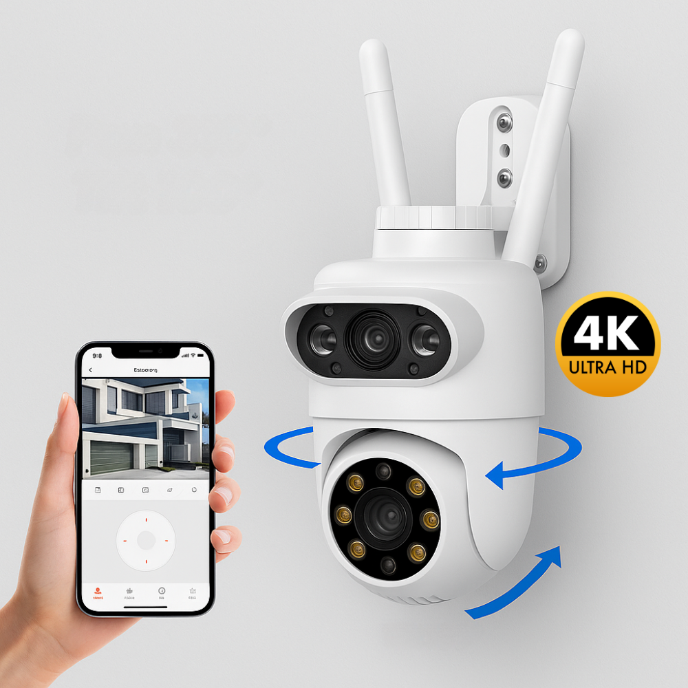 Caméra extérieur PTZ WiFi 4K Double Objectif (8MP) Tuya