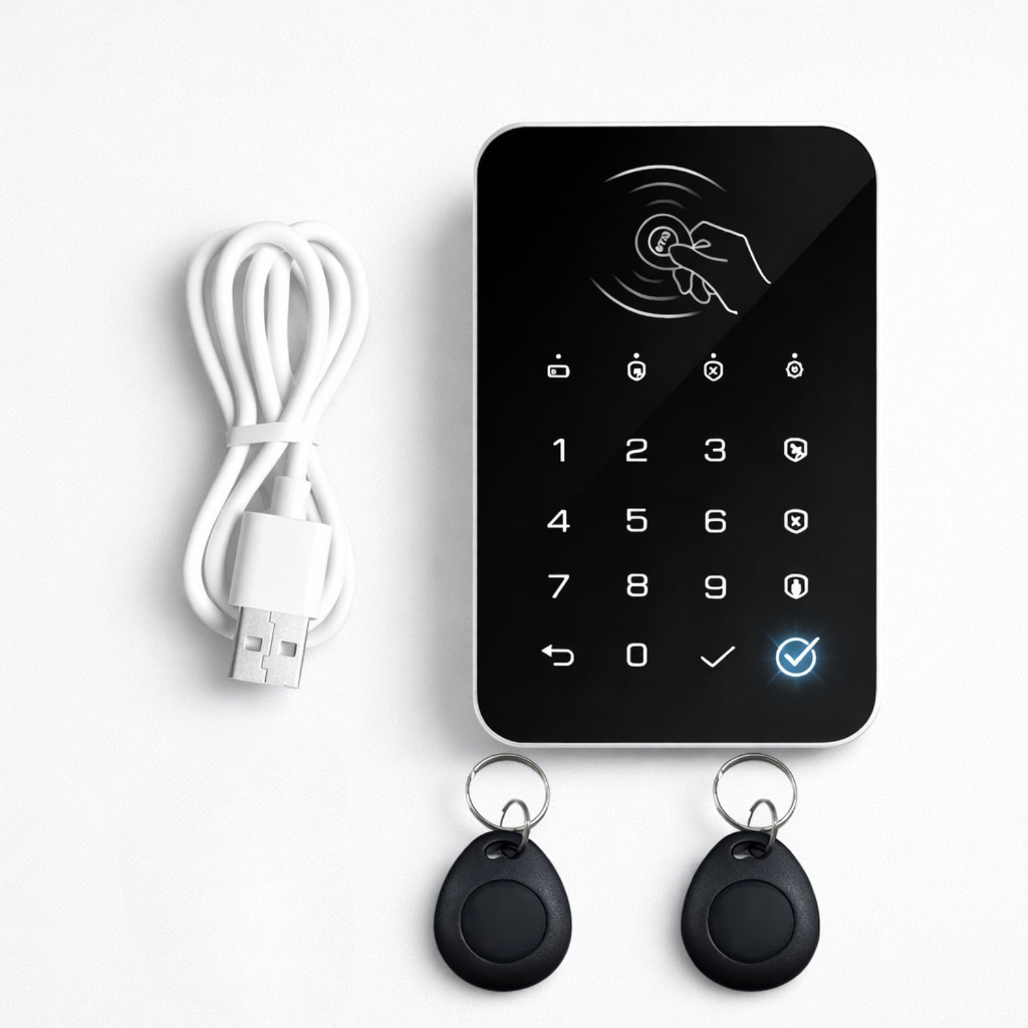 Clavier Alarme Sans Fil 433 MHz – Double Accès RFID & Code | Compatible Kit Alarme Maison