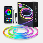 Bande LED Connectée RGBIC Tuya WiFi - Éclairage néon intelligent pour maison et gaming