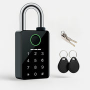 Cadenas connecté biométrique IP66 Tuya | Empreinte digitale,Clé, Carte RFID & Mot de passe