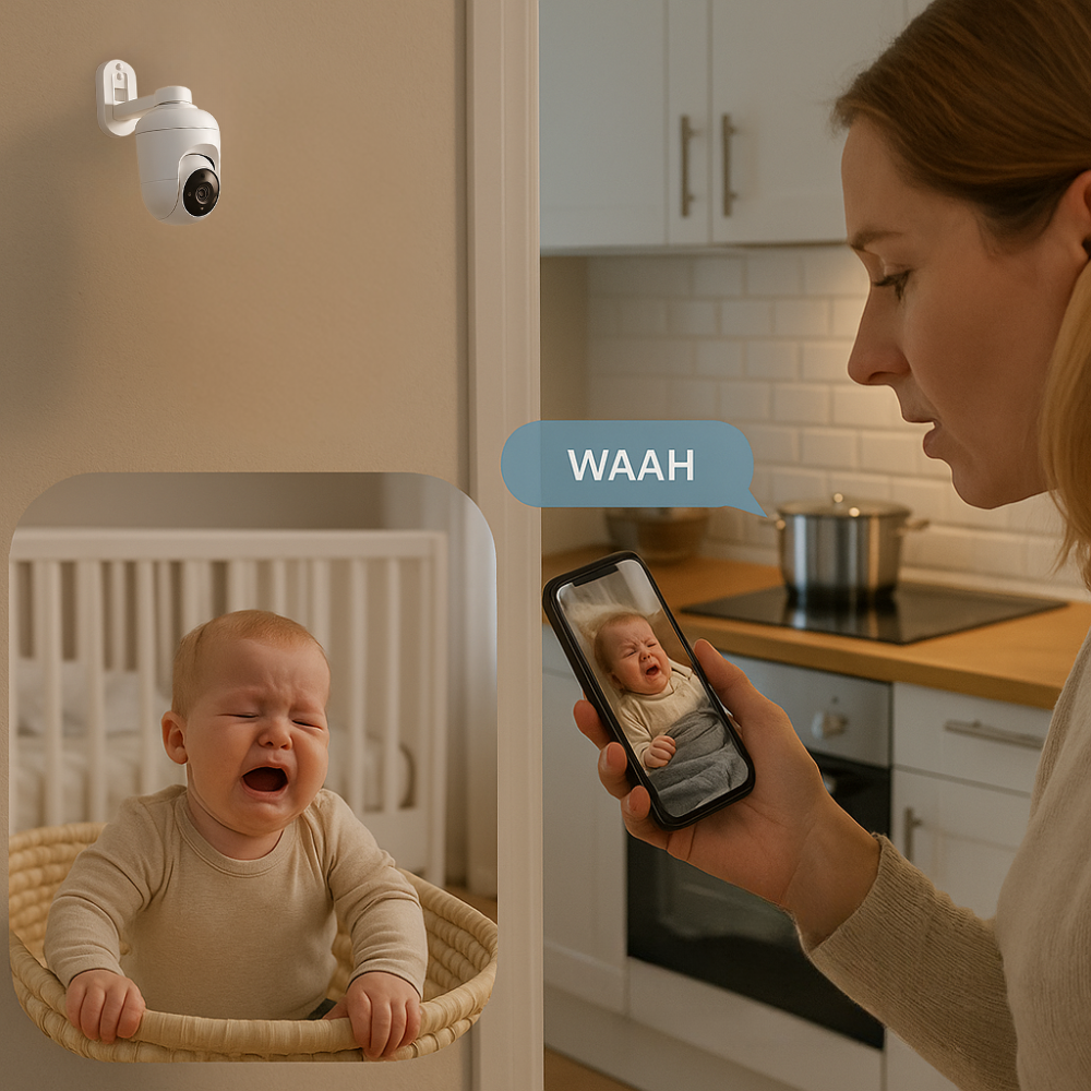 Caméra de Surveillance Intérieur PTZ 4K Tuya (8MP) | Suivi automatique & Vision nocturne