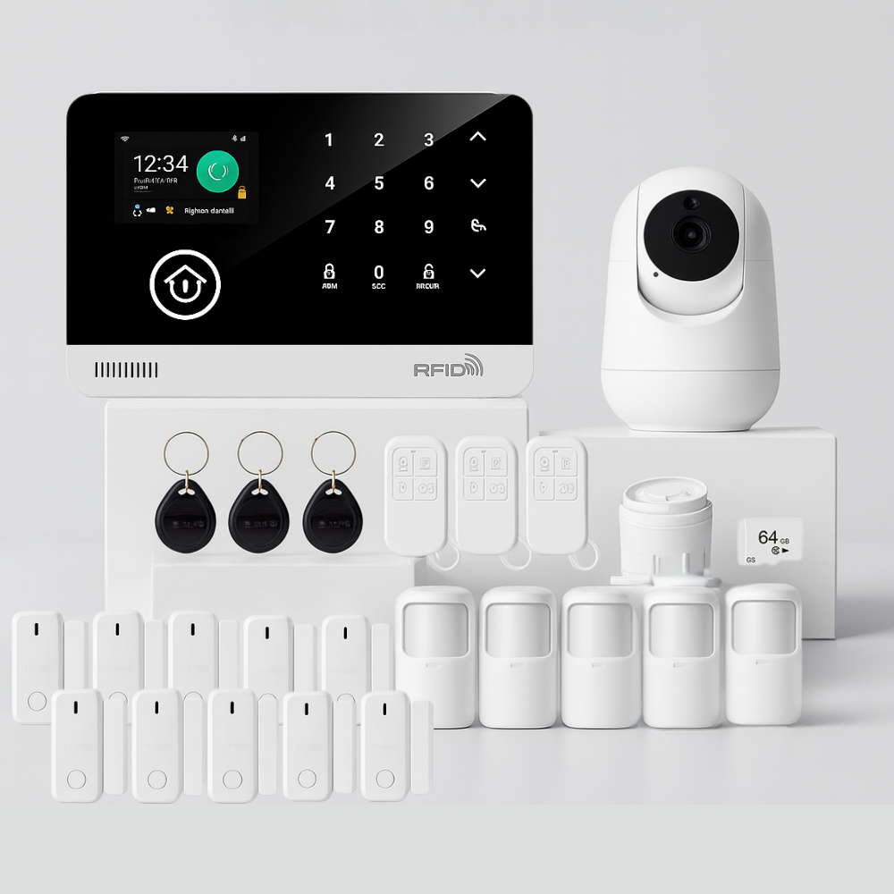 Kit Alarmes Maison Connectée WIFI/GSM - Système Sécurité Tuya