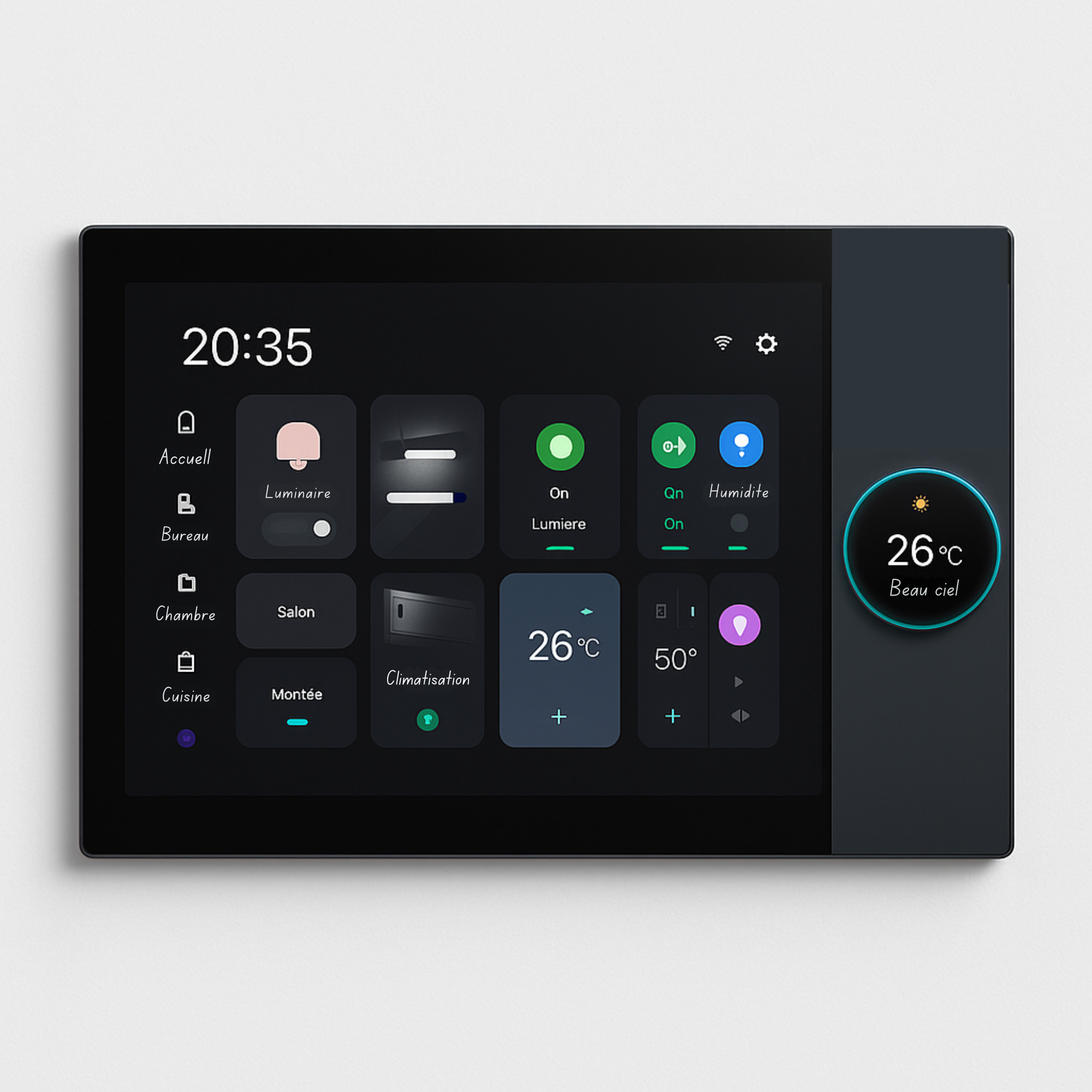 Écran de contrôle tactile mural domotique Zigbee Tuya – Passerelle Centrale Intelligente