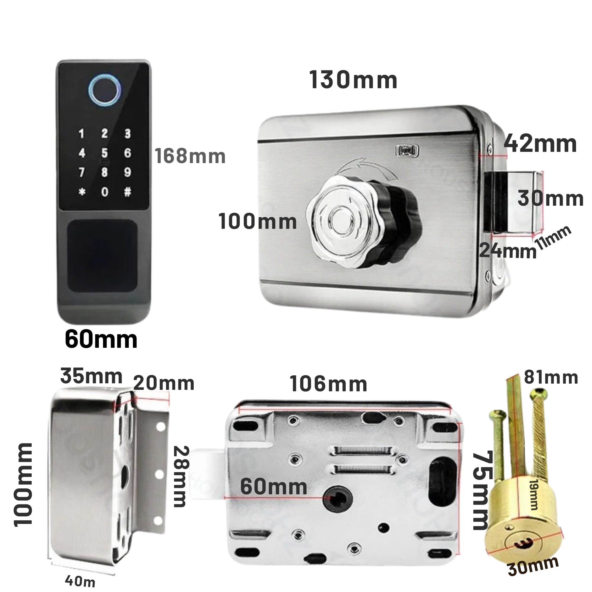 Serrure connectée extérieure étanche IP66 | Empreinte, Code, Carte, Application & Clé