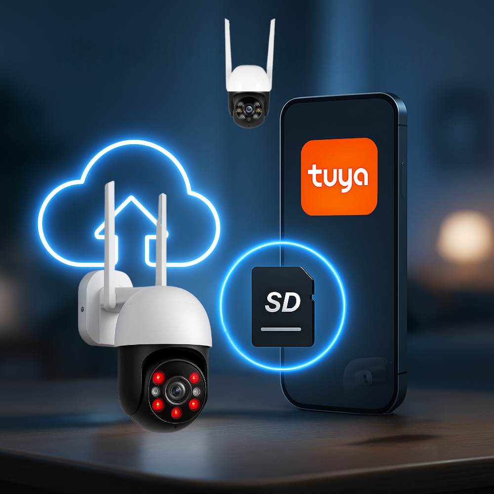 Caméra Extérieur WiFi PTZ 4K Tuya avec Détection IA (8MP)