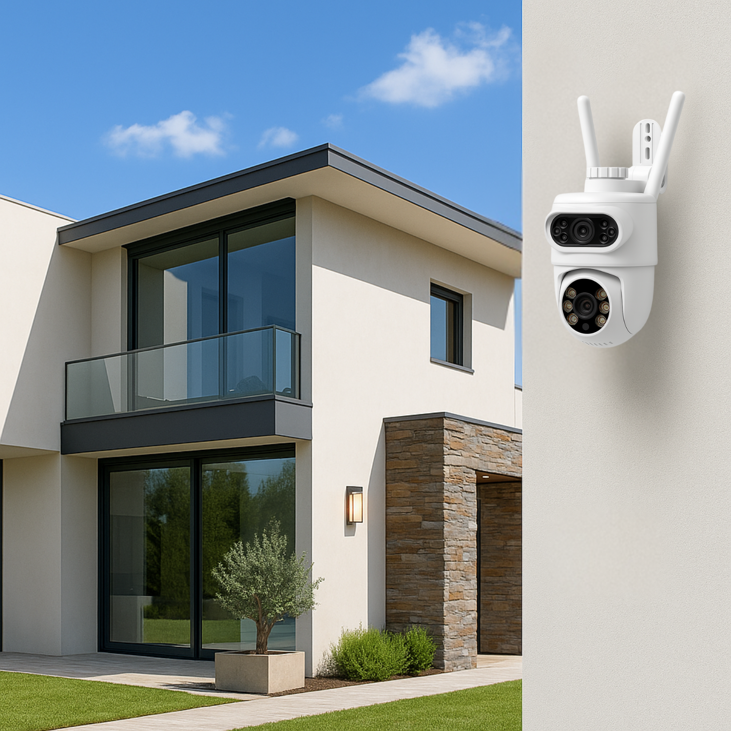 Caméra extérieur PTZ WiFi 4K Double Objectif (8MP) Tuya