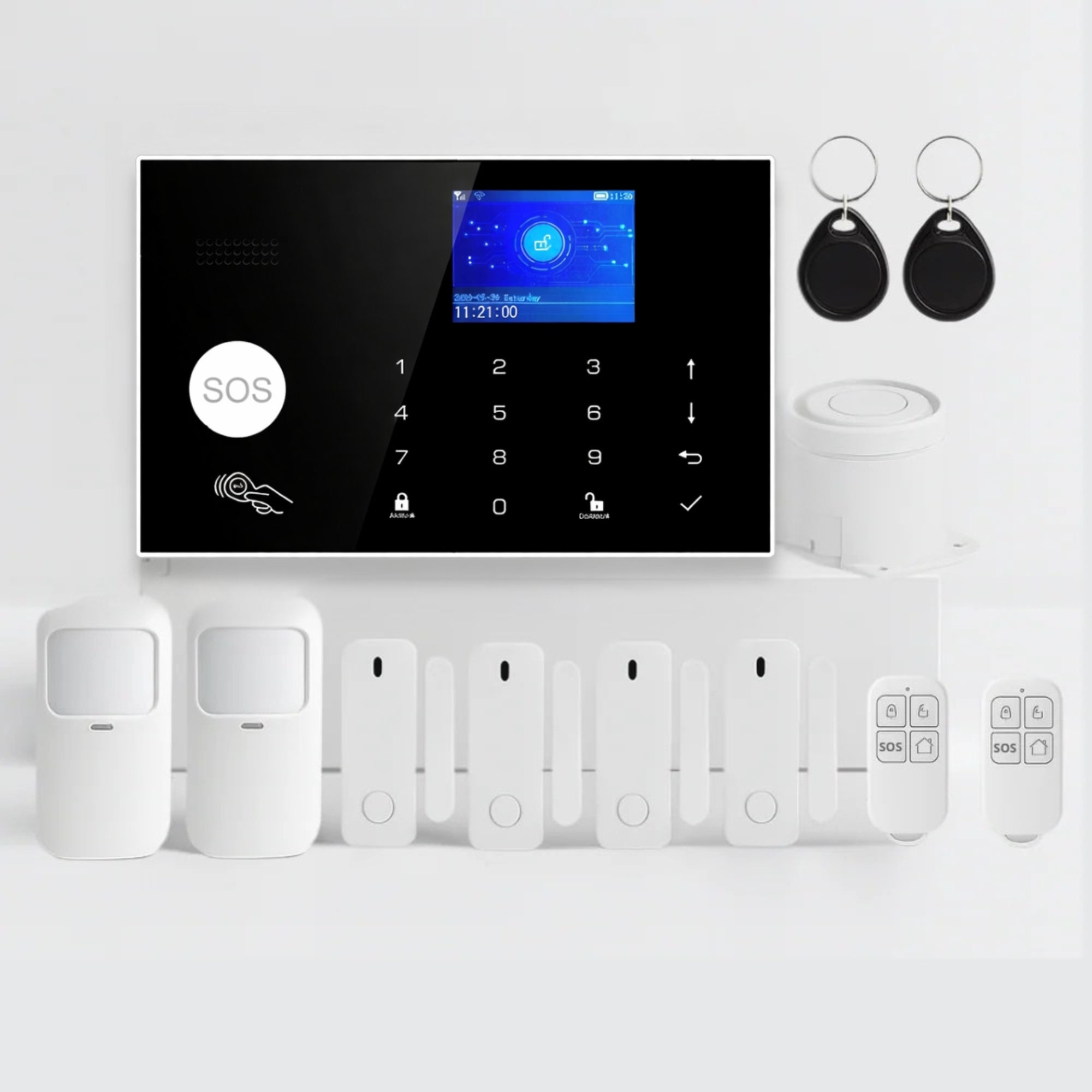 Kit Alarme Maison Connectée WiFi 4G avec RFID Sans Abonnement – Tuya Smart Life