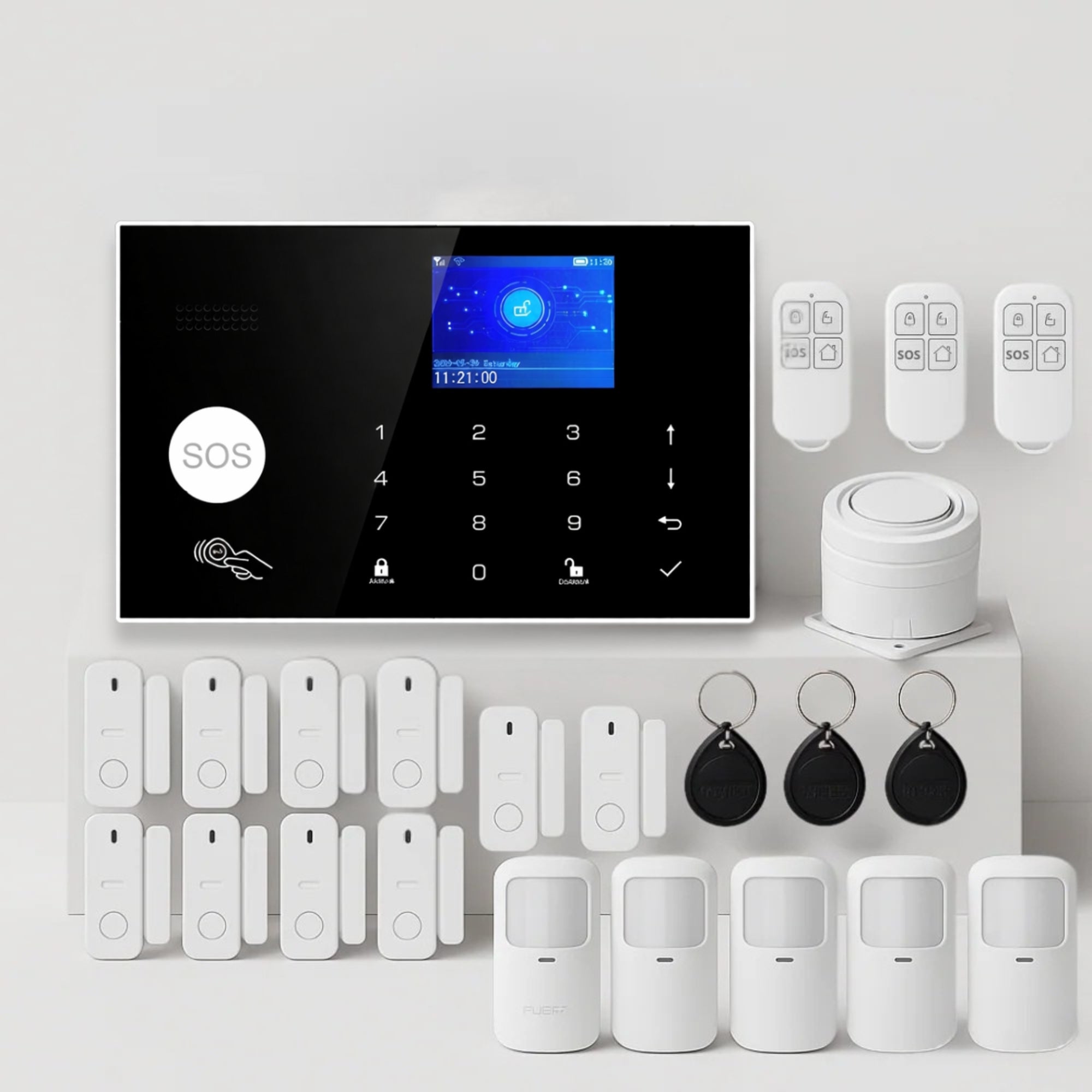 Kit Alarme Maison Connectée WiFi 4G avec RFID Sans Abonnement – Tuya Smart Life